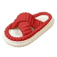 thumbnail image 1 of Slippers for Women,Comfortable Strap Open Toe Platform Slippers For Home Indoor Outdoor Casual Wear Soft Shoes,Womens Slippers,Red,7, 1 of 9