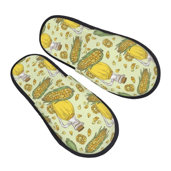 Slippers for Women, Corn And Corn Oil Womens Slippers Fuzzy Winter House Shoes, Soft Anti-Skid Slippers Indoor and Outdoor