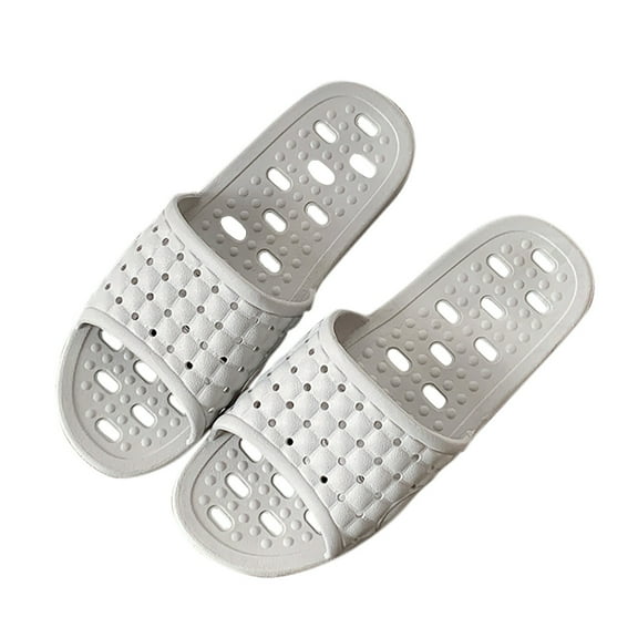Slippers for Women,Couple Slippers Hollow Filter Bathroom Home Shoes Men's And Indoor Soft Soled Flip Flops,Womens Slippers,Grey,9.5