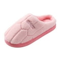 thumbnail image 1 of Slippers for Women,Couple Winter Indoor Home Plus Velvet Warm Thick Bottom Non Cotton Slippers,Womens Slippers,Pink,8.5, 1 of 4