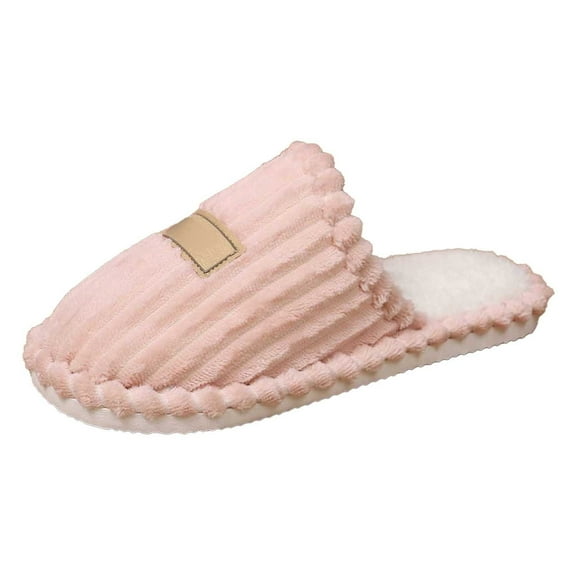 Slippers for Women,Cozy Slippers And Stylish Indoor Stripe Slippers For Couples Warm And Comfortable Home Footwear,Womens Slippers,Pink,9
