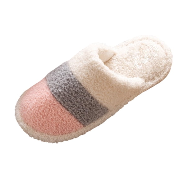 Slippers for Women,Cozy Two Tone Slippers For Couples Winter Outdoor Style Home Slippers With Sole For Warmth And Comfort,Womens Slippers,Pink,8