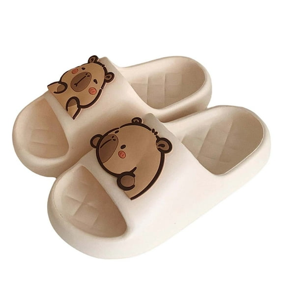 Slippers for Women,Cute And Capybara EVA Thong Sandals Casual Home Soft Soled Slippers,Womens Slippers,Beige,9