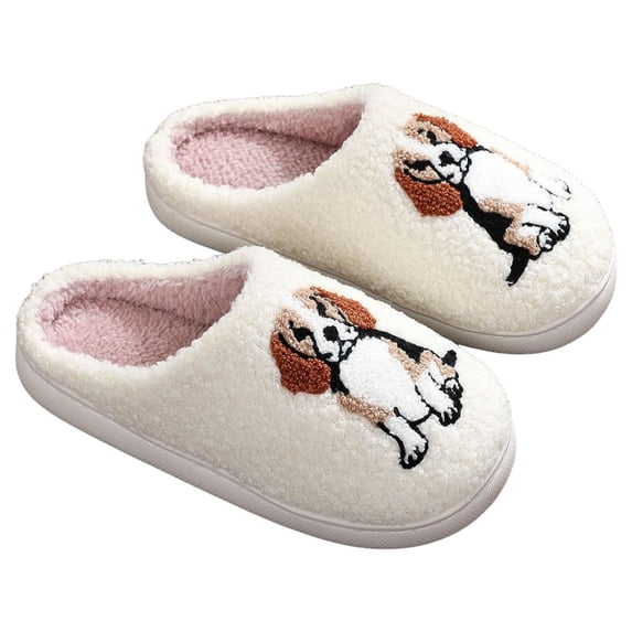 Slippers for Women Cute Cartoon Fuzzy Memory Foam House Slip on Shoes Indoor Comfy Warm Bedroom Slides