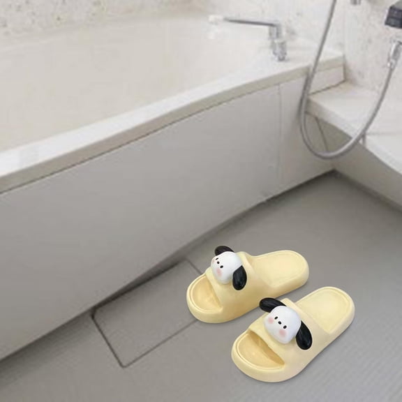 Slippers for Women Cute Casual Poolside Holiday Lightweight Bathroom Sandals Yellow 38