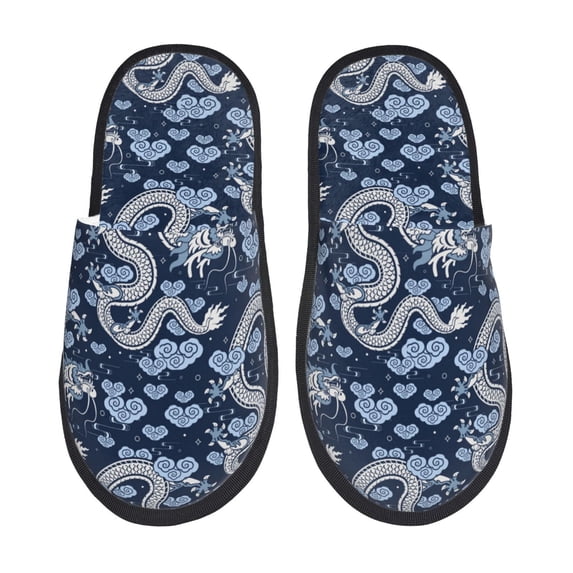 Slippers for Women, Dragons Womens Slippers Fuzzy Winter House Shoes, Soft Anti-Skid Slippers Indoor and Outdoor