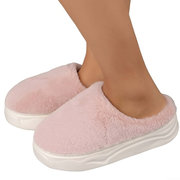 Slippers for Women Fall Slippers for Women Women's Slippers Winter Warm Fuzzy Shoes With Sole Cozy Indoor Outdoor Comfortable Soft Slides For Home