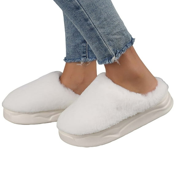 Slippers for Women Fall Slippers for Women Women's Slippers Winter Warm Fuzzy Shoes With Sole Cozy Indoor Outdoor Comfortable Soft Slides For Home