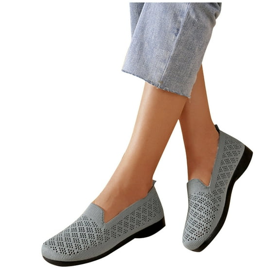 Slippers for Women Fashion Casual Spring Mesh Hollow Breathable Flying Woven Shoes