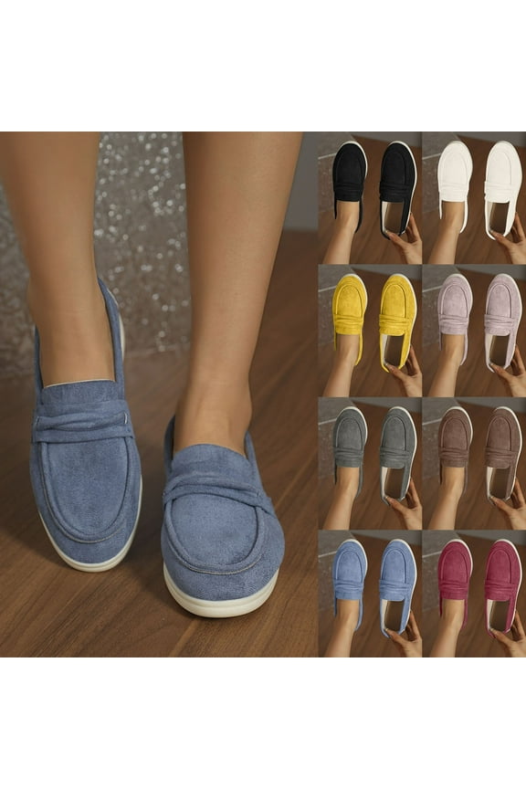 Slippers for Women Fashion Casual Summer Style Light Shallow Mouth Loafers Flat Lazy Shoes Toe Shoes