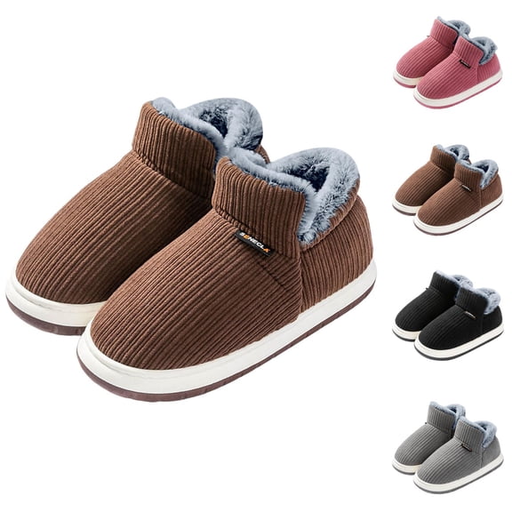 Slippers for Women Lined Winter Warm Cozy Furry Slippers Indoor Non House Shoes