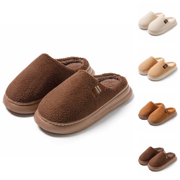 Slippers for Women Fleece Lined Winter Warm Cozy Slip On Slippers Indoor Non Slip House Shoes