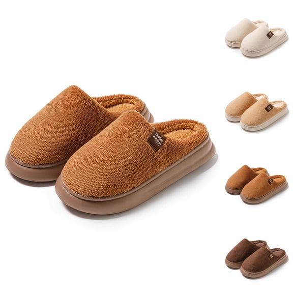 Slippers for Women Fleece Lined Winter Warm Cozy Slip On Slippers Indoor Non Slip House Shoes