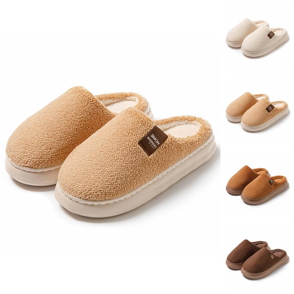 Slippers for Women Fleece Lined Winter Warm Cozy Slip On Slippers Indoor Non Slip House Shoes