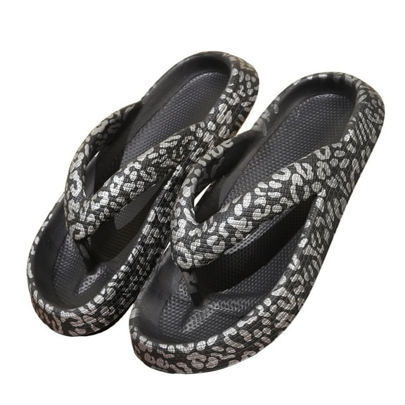 Slippers for Women,Flip Flop Clip Foot Non Outdoor Summer Soft Soled Bathroom Couples Wear Sandals Casual Thick Soled Sandals,Womens Slippers,Black,7