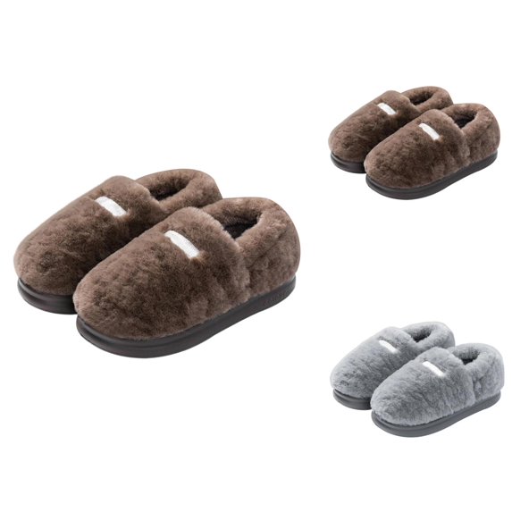 Slippers for Women Fuzzy Memory Foam Slippers Indoor Outdoor Shoes with Thick Sole and Heel Support Soft Warm Winter Home Footwear