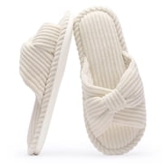 TRANSLINK Slippers for Women Cloud Like Memory Foam Slides Trendy Corduroy Design