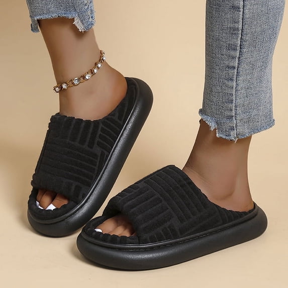 Slippers for Women House Bedroom Corduroy Slide Slipper Shoes Comfy Gift Slippers Walking