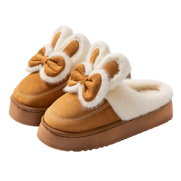 Slippers for Women House Shoes for Women Bunny Slippers For Cozy Indoor Shoes With Thick Soft Sole Winter Warm Home Footwear