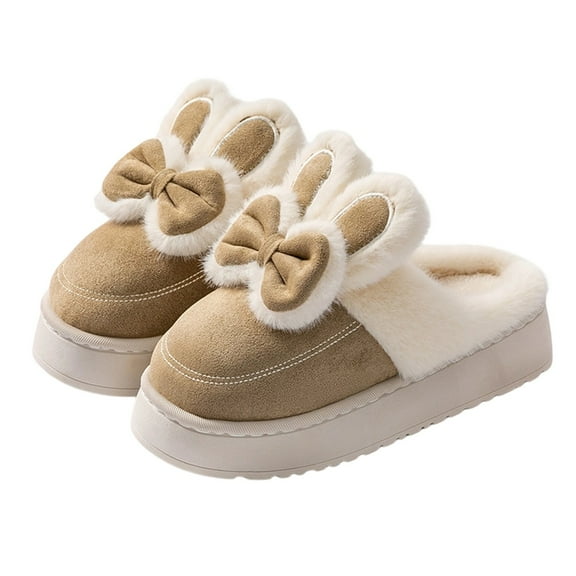 Slippers for Women House Shoes for Women Bunny Slippers For Cozy Indoor Shoes With Thick Soft Sole Winter Warm Home Footwear