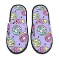 thumbnail image 1 of Slippers for Women, Ice Cream Cartoon Print Womens Slippers Fuzzy Winter House Shoes, Soft Anti-Skid Slippers Indoor and Outdoor, 1 of 5