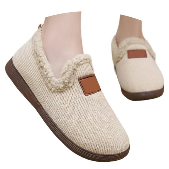 Slippers for Women Indoor Fluffy Slippers Cozy Women's Slippers Autumn Winter Thickened Home Footwear For Casual Comfort