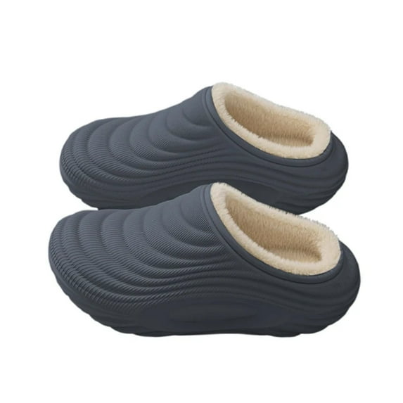 Slippers for Women,Lined Slippers Indoor Outdoor Winter Shoes With Memory Foam Arch Support,Womens Slippers,Grey,11
