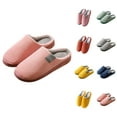 thumbnail image 1 of Slippers for Women Men 2025 Fall Winter Fleece Lined Soft Comfort Warm Slip On Slides Indoor House Slippers, 1 of 5
