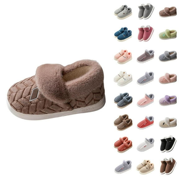 Slippers for Women Men 2025 Fall Winter Plush Fuzzy Fluffy Non Warm Indoor Slipper House Slippers