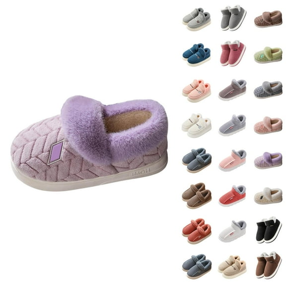 Slippers for Women Men 2025 Fall Winter Plush Fuzzy Fluffy Non Warm Indoor Slipper House Slippers