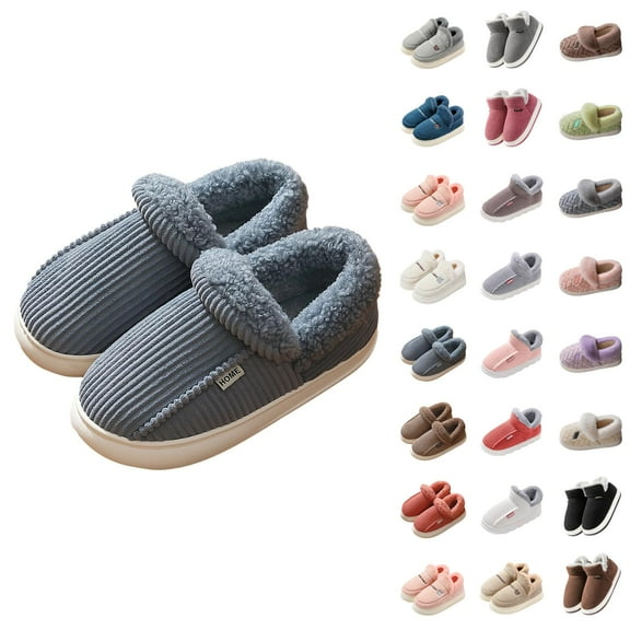 Slippers for Women Men 2025 Fall Winter Plush Fuzzy Fluffy Non Warm Indoor Slipper House Slippers