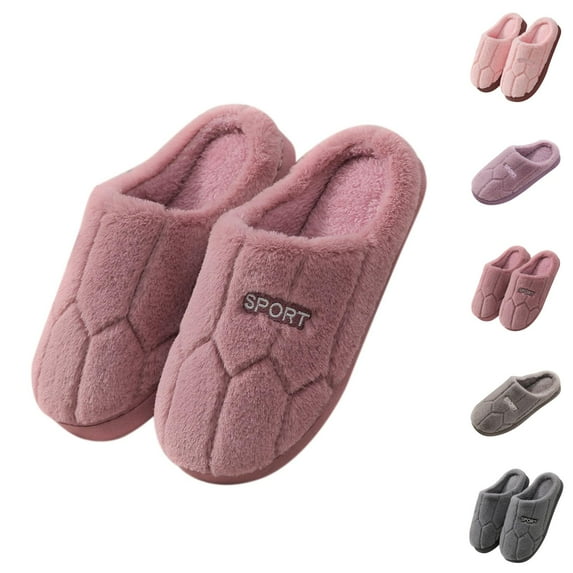 Slippers for Women Men 2025 Fall Winter Plush Fuzzy Fluffy Soft Comfort Slip On Slides Indoor House Slippers