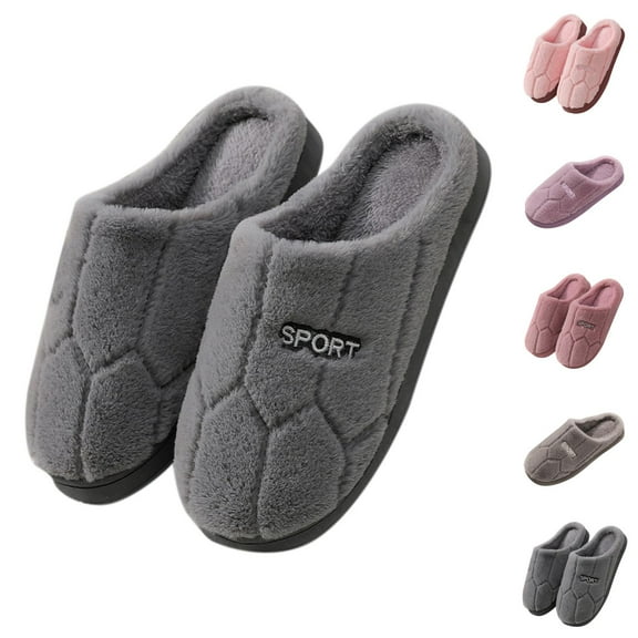 Slippers for Women Men 2025 Fall Winter Plush Fuzzy Fluffy Soft Comfort Slip On Slides Indoor House Slippers