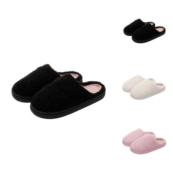 Slippers for Women Men 2025 Winter Warm Cozy Fleece Lined Fuzzy Slip On Slippers Indoor House Shoes