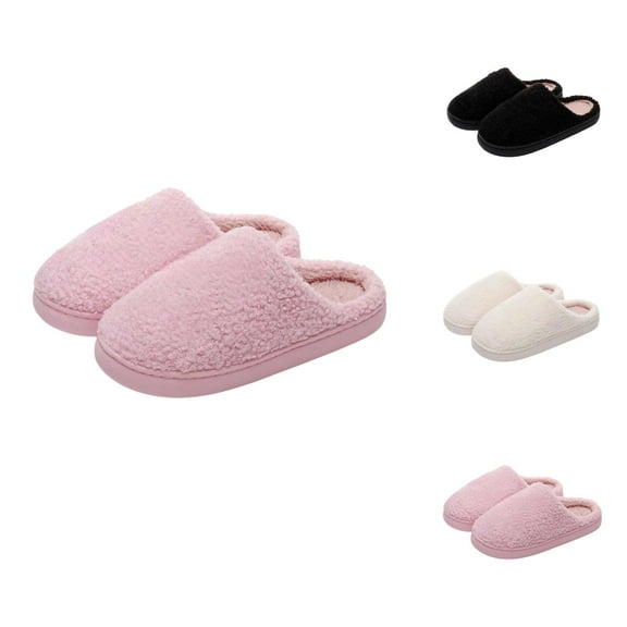 Slippers for Women Men 2025 Winter Warm Cozy Fleece Lined Fuzzy Slip On Slippers Indoor House Shoes