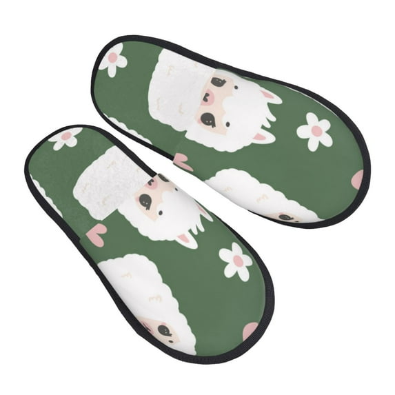 Slippers for Women/Men - Alpaca Faces Soft Plush Warm Slip-on Slippers House Slippers Indoor House Shoes