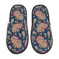 thumbnail image 1 of Slippers for Women/Men - Paisley Pattern No.90116 Soft Plush Warm Slip-on Slippers House Slippers Indoor House Shoes, 1 of 5