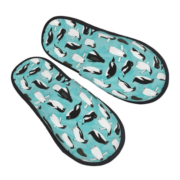 Slippers for Women/Men - Penguins Soft Plush Warm Slip-on Slippers House Slippers Indoor House Shoes