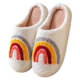 thumbnail image 1 of Slippers for Women Men Plush Fuzzy House Shoes Non Slip Winter Indoor Outdoor Slides Cute Ghost Pumpkin Bat Designs, 1 of 4