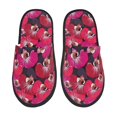thumbnail image 1 of Slippers for Women/Men - Red Orchids Flowers Soft Plush Warm Slip-on Slippers House Slippers Indoor House Shoes, 1 of 5