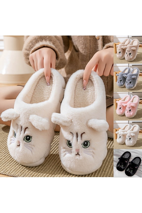 Slippers for Women Men Slip-on Round Toe Flat Heel Slides Men's Women's Fashionable Casual Home Indoor Outdoor Cute House Warm Slippers
