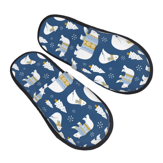 Slippers for Women/Men - cute winter bear Soft Plush Warm Slip-on Slippers House Slippers Indoor House Shoes