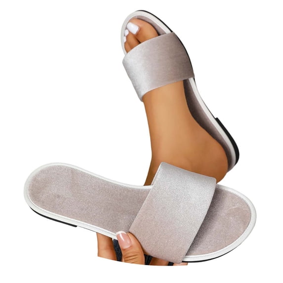 Slippers for Women,Men's And Summer Indoor Non Leisure Bathroom Soft Soled Slippers,Womens Slippers,Beige,7.5