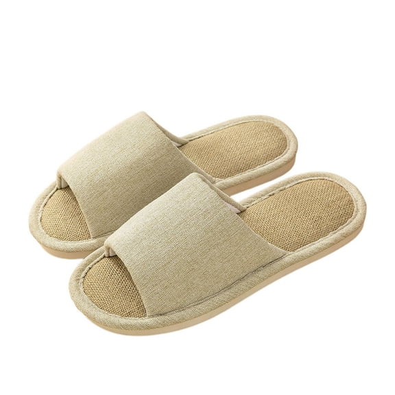 Slippers for Women,Men's And Summer Thick Soled Indoor Non Leisure Bathroom Soft Soled Slippers,Womens Slippers,Beige,5.5