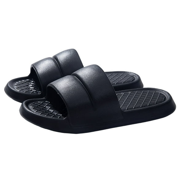 Slippers for Women,Men's And Summer Thick Soled Indoor Non Leisure Bathroom Soft Soled Slippers,Womens Slippers,Black,8.5