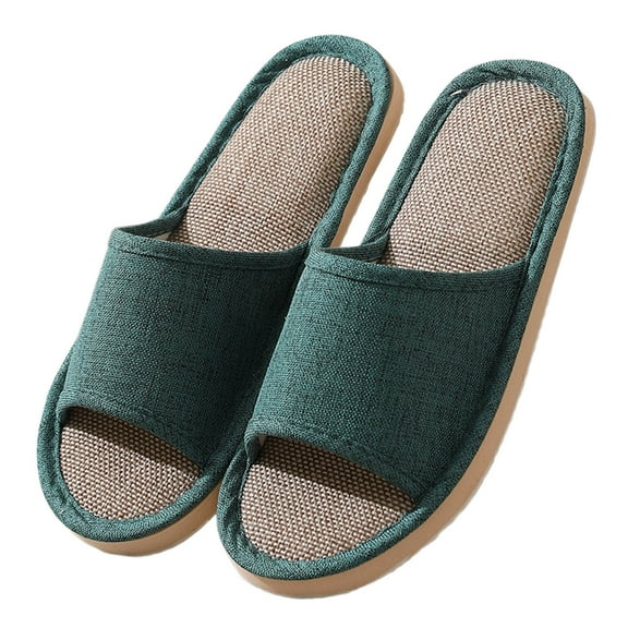 Slippers for Women,Men's And Summer Thick Soled Indoor Non Leisure Bathroom Soft Soled Slippers,Womens Slippers,Dark Green,5.5