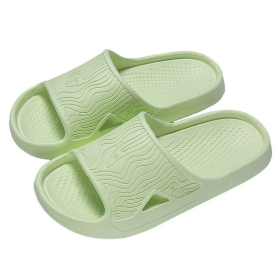 Slippers for Women,Men's And Summer Thick Soled Indoor Non Leisure Bathroom Soft Soled Slippers,Womens Slippers,Green,6.5