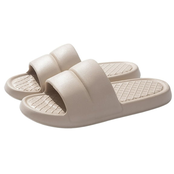 Slippers for Women,Men's And Summer Thick Soled Indoor Non Leisure Bathroom Soft Soled Slippers,Womens Slippers,Khaki,8.5