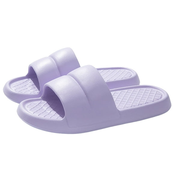 Slippers for Women,Men's And Summer Thick Soled Indoor Non Leisure Bathroom Soft Soled Slippers,Womens Slippers,Purple,6.5