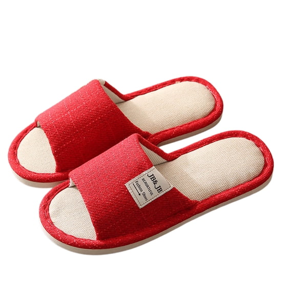 Slippers for Women,Men's And Summer Thick Soled Indoor Non Leisure Bathroom Soft Soled Slippers,Womens Slippers,Red,7